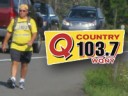 WQNY's Chris Allinger walked to every town in Tompkins County in August, raising $16,000 for charity.